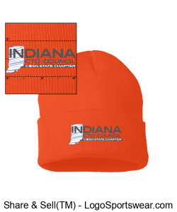 Orange Beanie Design Zoom
